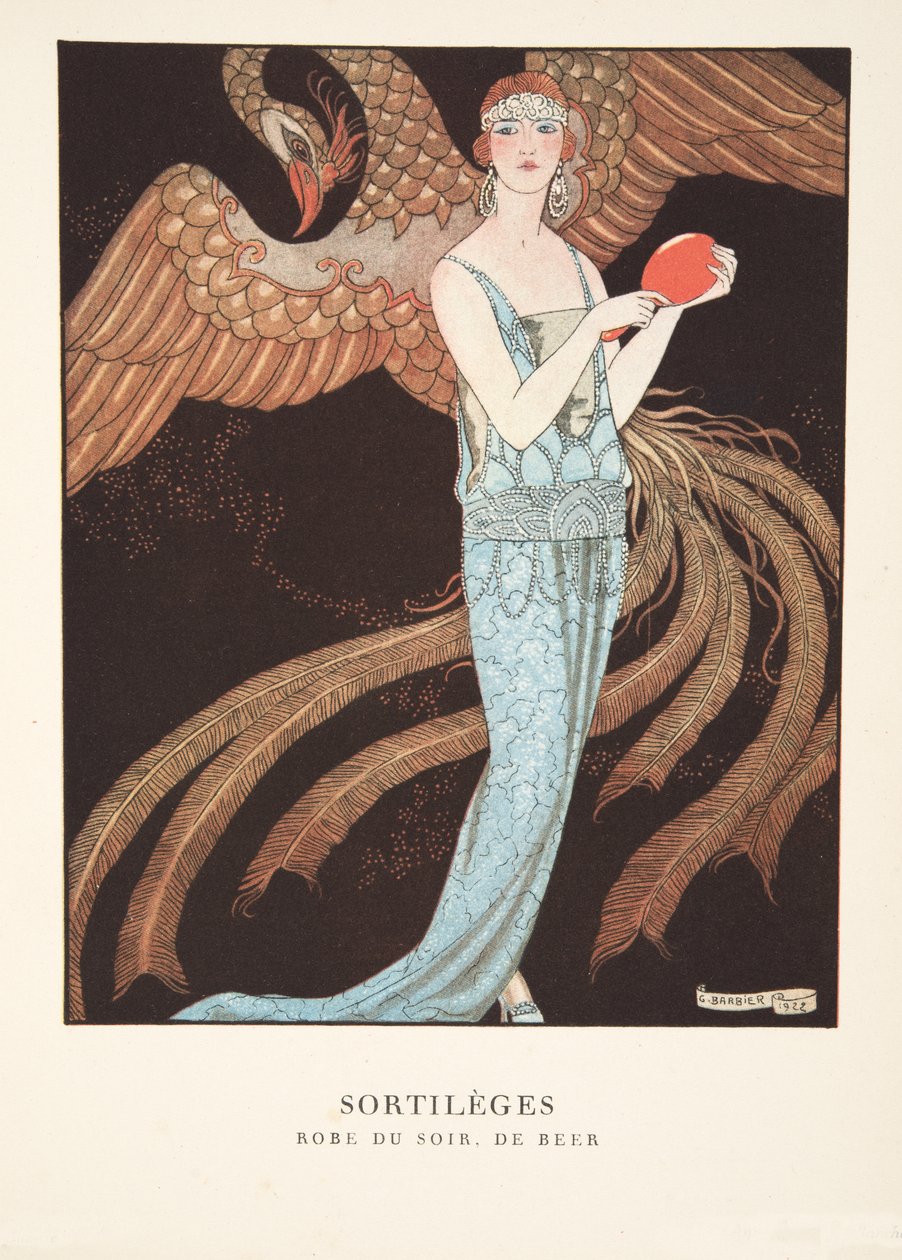 Sortilèges fra en samling af modeplader af Georges Barbier