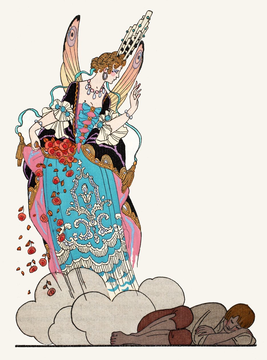 The Fairy Godmother (pochoir print) af Georges Barbier