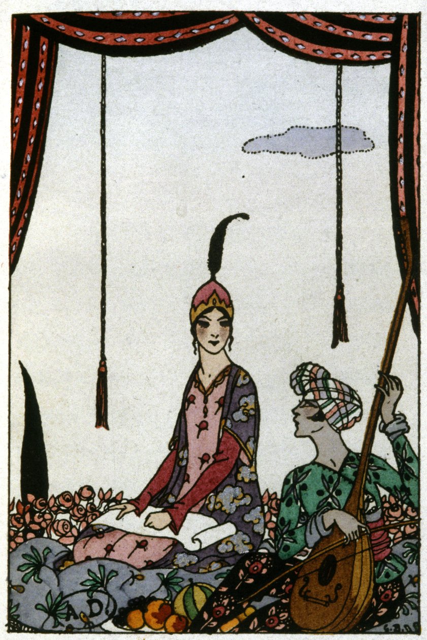 Dronningen af Saba, ca. 1920 (illustration) af Georges Barbier