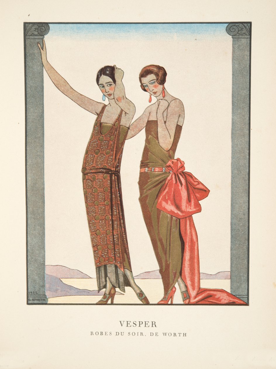 Vesper, fra en samling af modeplader af Georges Barbier