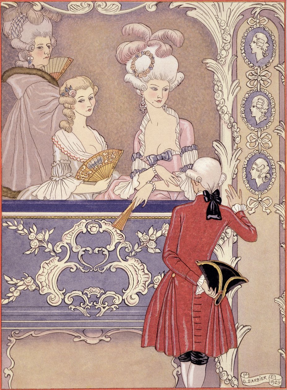Women in a Theatre Box, illustration fra 