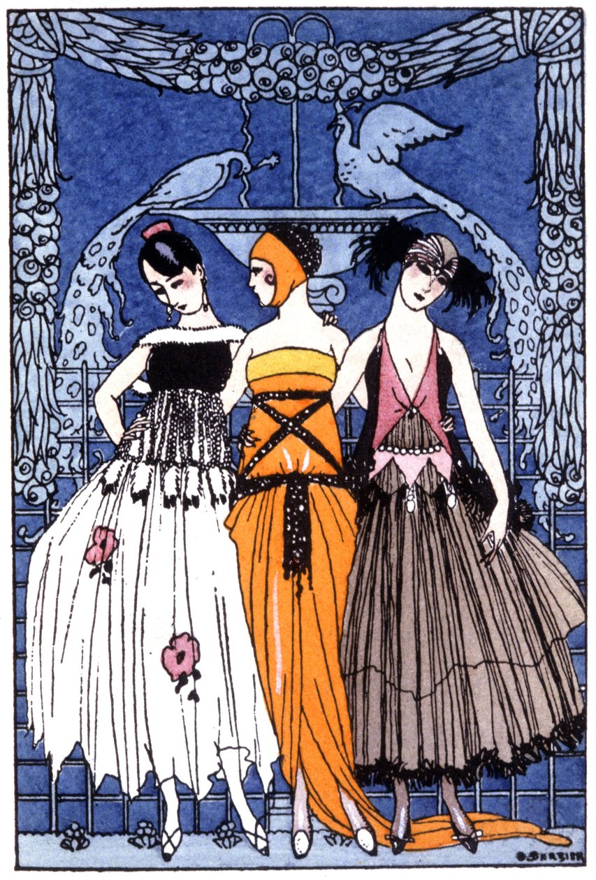 de tre nåder, ca. 1920 (gravering) af Georges Barbier