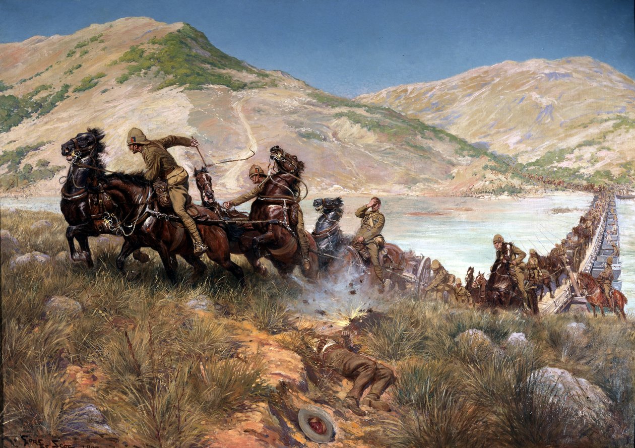 Bullers sidste krydsning af Tugela, februar 1900 af Georges Bertin Scott