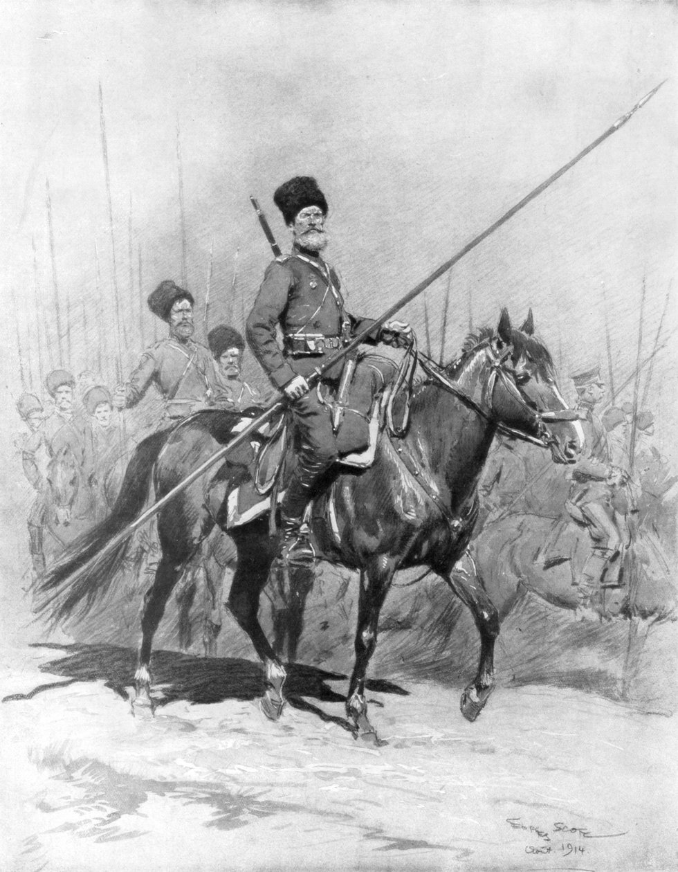 Kosakkavaleri, 1914, 1926. af Georges Bertin Scott