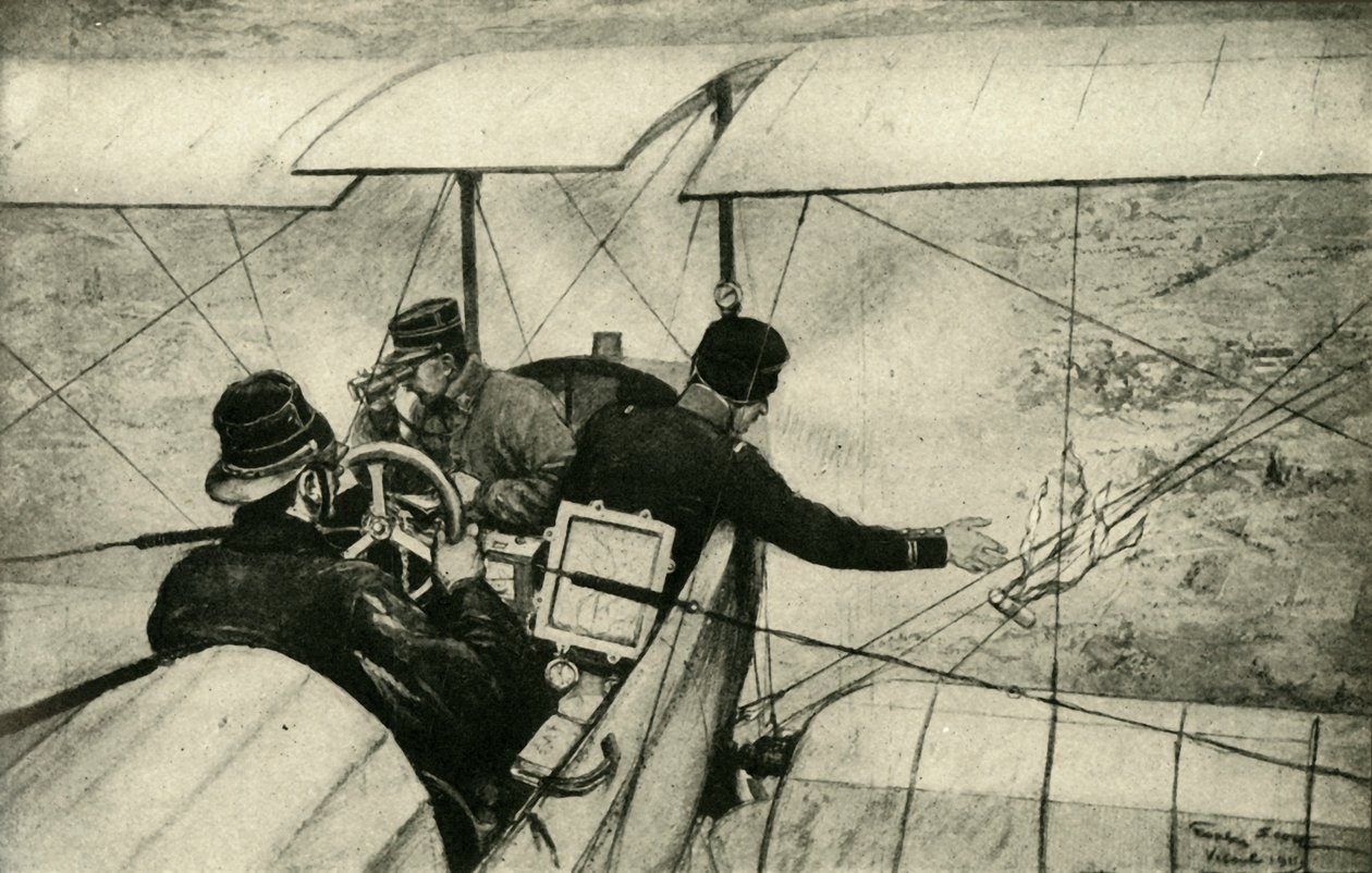 Den fjerde arm i den store krig: Franske luftspejdere på arbejde, Første Verdenskrig, 1914-1918, c1920. af Georges Bertin Scott
