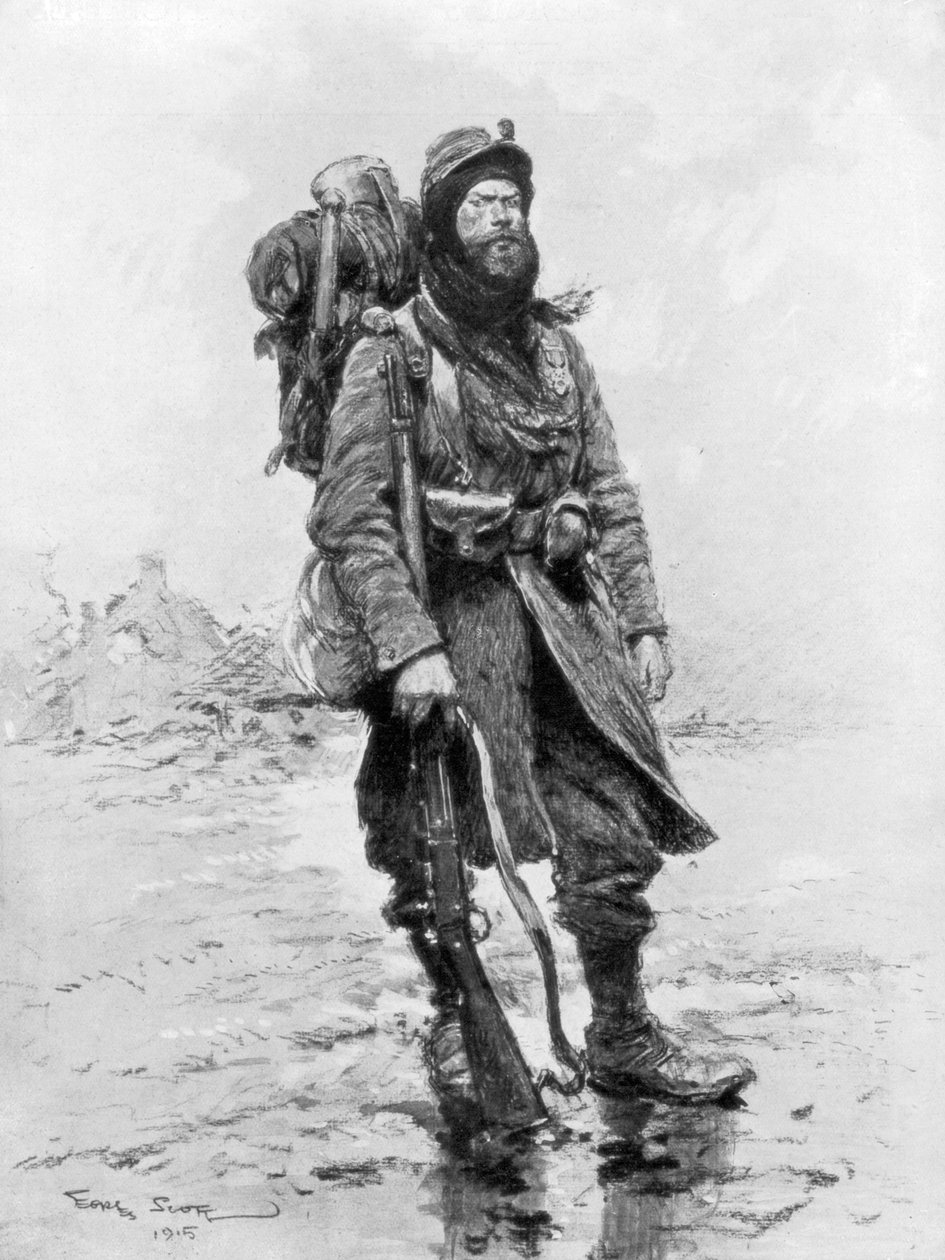 Soldaten fra 1915, den arketypiske Poilu, 1915, 1926. af Georges Bertin Scott