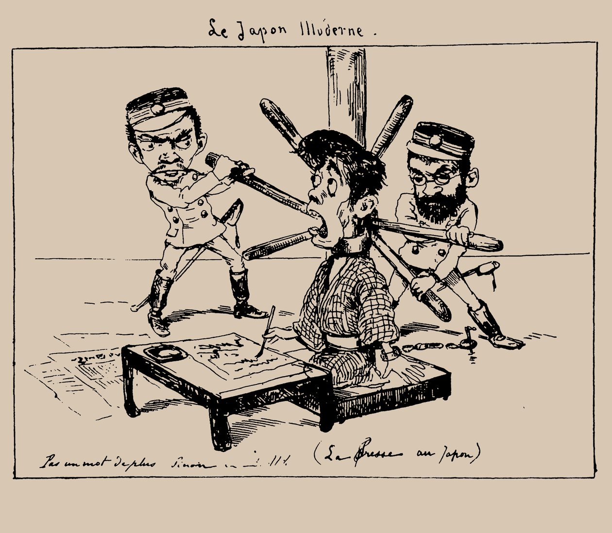 Le Japon illudere The Press in Japan, 1887. af Georges Bigot