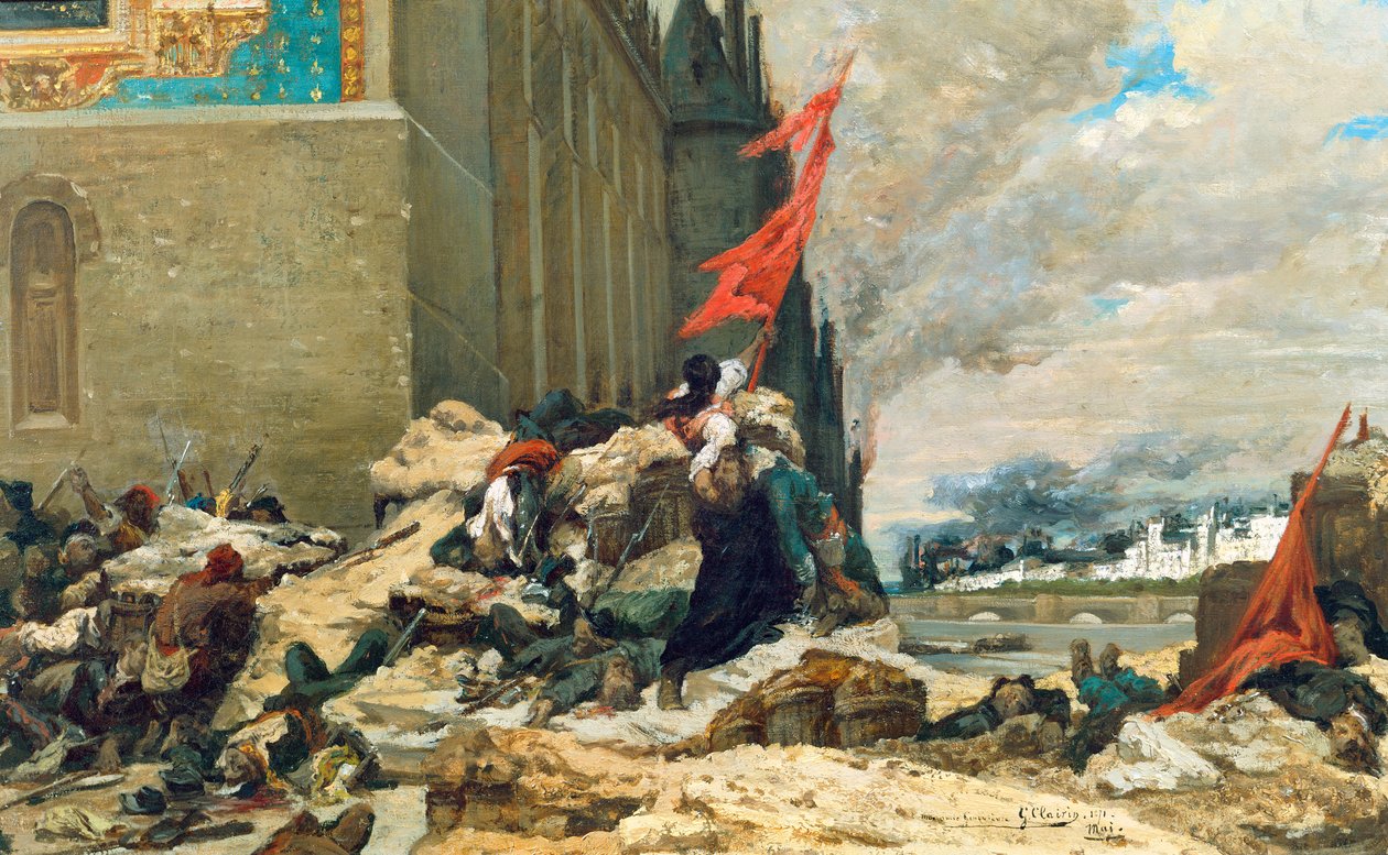 Afbrænding af Tuilerierne af Georges Clairin