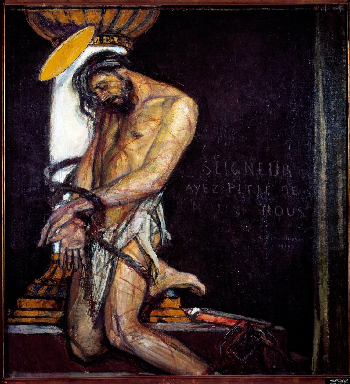 Kristus har søjlemaleriet af Georges Desvallieres (1861-1950) 1910 Paris, Nationalmuseet for moderne kunst af Georges Desvallieres