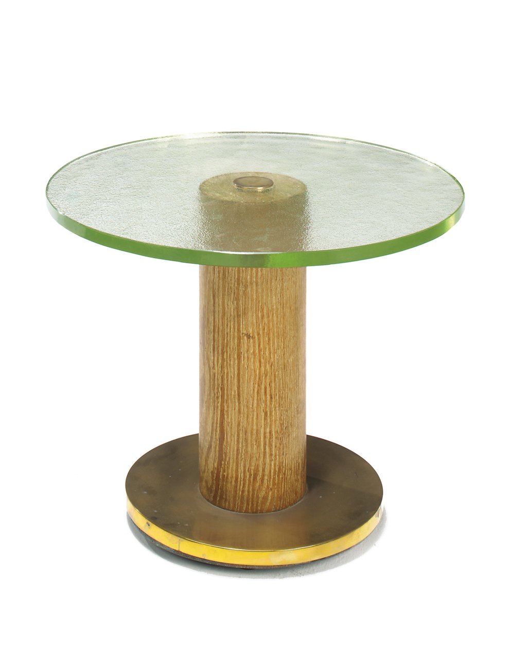 Et lejlighedsbord i eg, glas og messing, ca. 1930 af Georges Djo Bourgeois