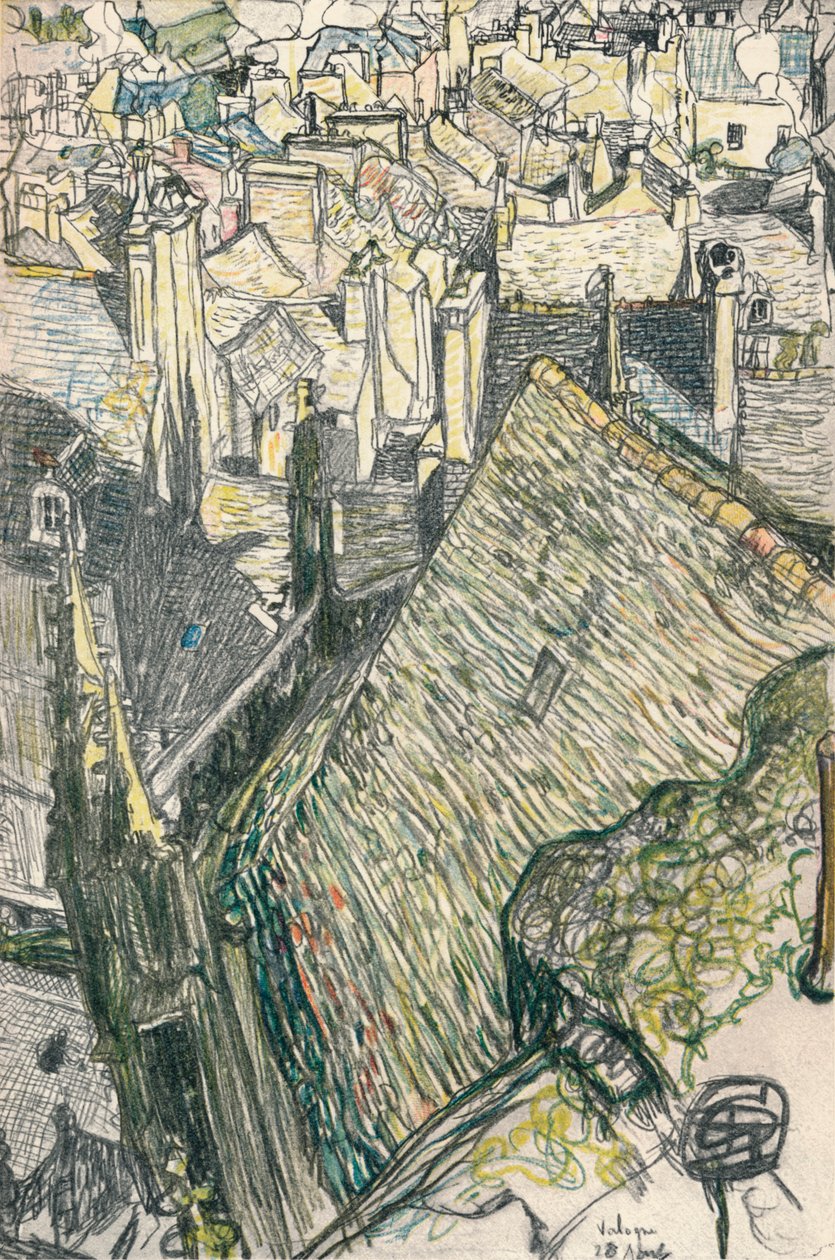 Udsigt over Valogne, c1911 af Georges Dupuis