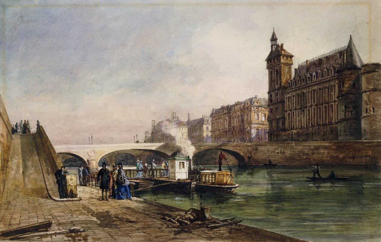 På Seinen, Paris, af Georges Francois Guiaud