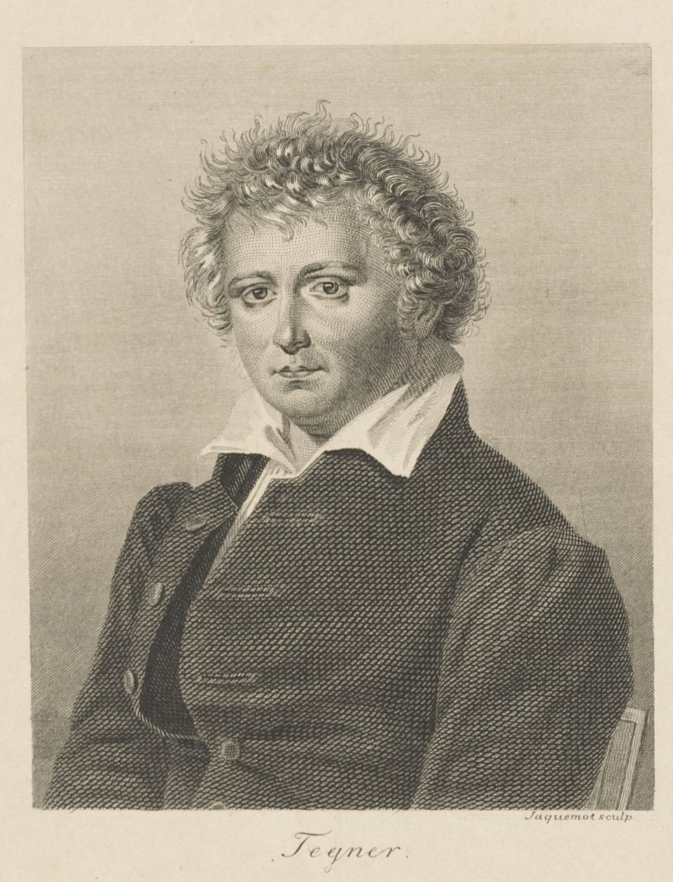 Portræt af Esaias Tegnér 1782-1846, c. 1830. af Georges François Louis Jaquemot