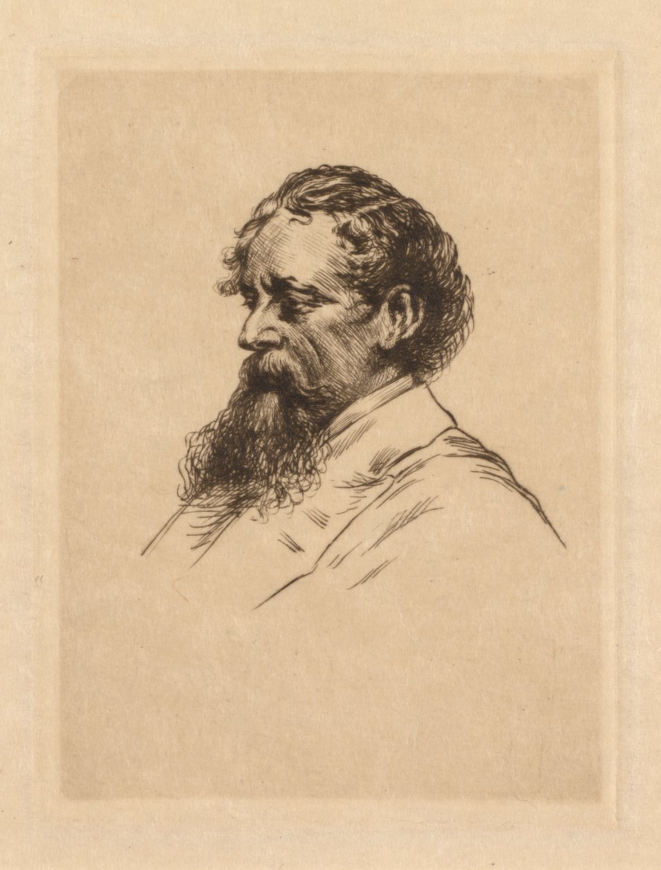 Portræt af Charles Dickens af Georges Gorvel