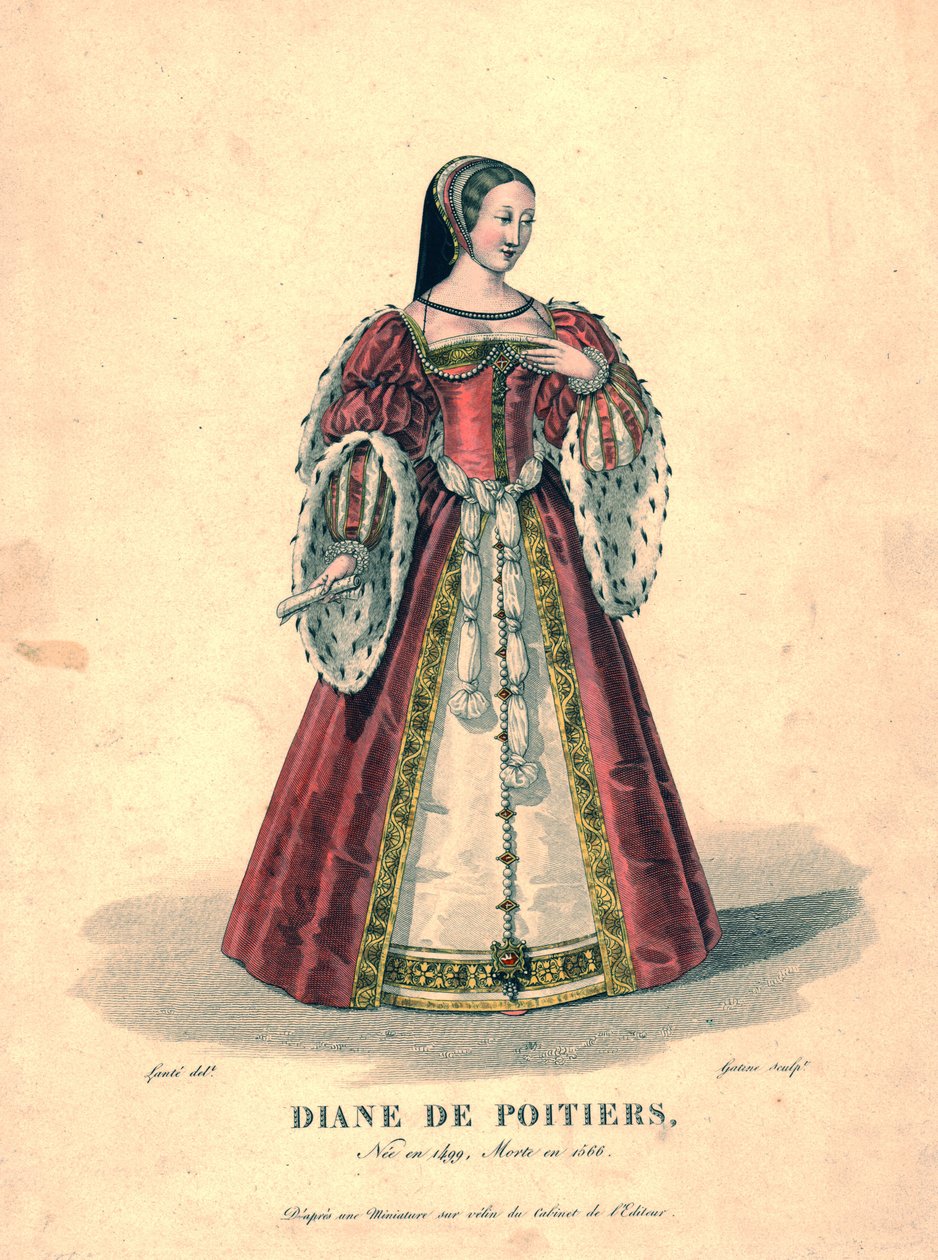 Diane de Poitiers, begyndelsen af det 19. århundrede. af Georges Jacques Gatine