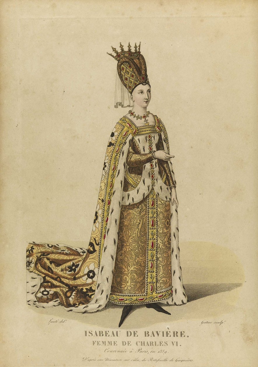 Isabeau de Baviere, dronning af Frankrig (Isabelle de Baviere, ou de Wittelsbach Ingolstadt af Georges Jacques Gatine