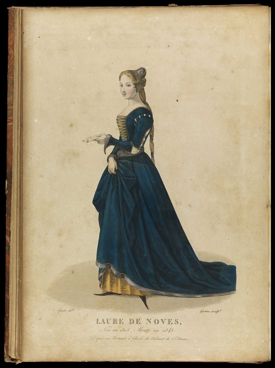 Laura de Noves 1310-1348, slutningen af ​​det 18. århundrede. af Georges Jacques Gatine