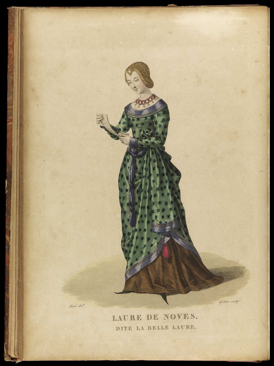 Laura de Noves 1310-1348, slutningen af ​​det 18. århundrede. af Georges Jacques Gatine