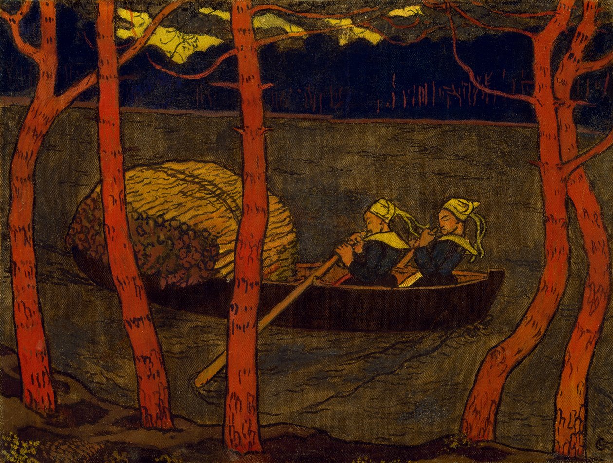 Bådkvinder i Bretagne, ca. 1893-94 (tempera på lærred) af Georges Lacombe