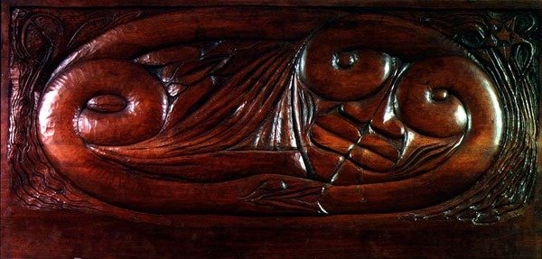 Eksistens, sengepanel i træ, ca. 1894 (træ) af Georges Lacombe