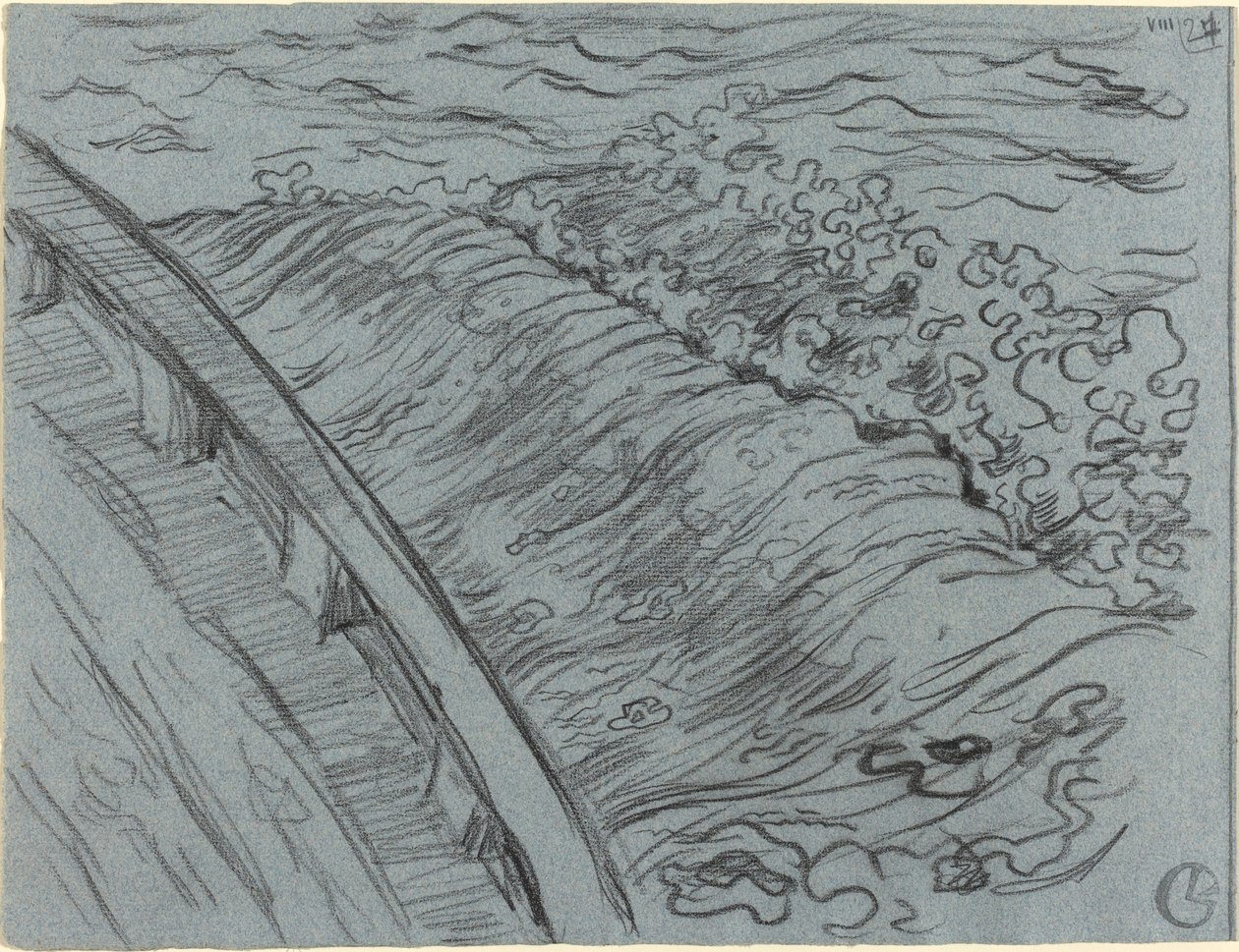 Havet ved kanten af en båd, Bretagne af Georges Lacombe