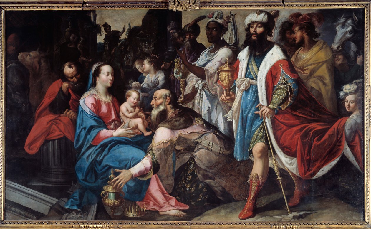 Tilbedelse af Magi. Maleri af Georges Lallemand (1575 - 1635) af Georges Lallemand