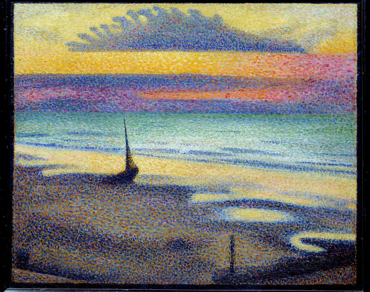 Strand i Heist (Knokke-Heist eller Knokke-Heist, Belgien). Maleri Georges Lemmen (1865-1916) Ec. Bel. af Georges Lemmen