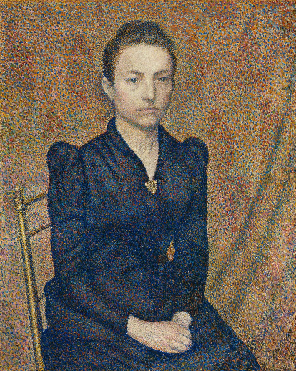Portræt af kunstnerens søster af Georges Lemmen