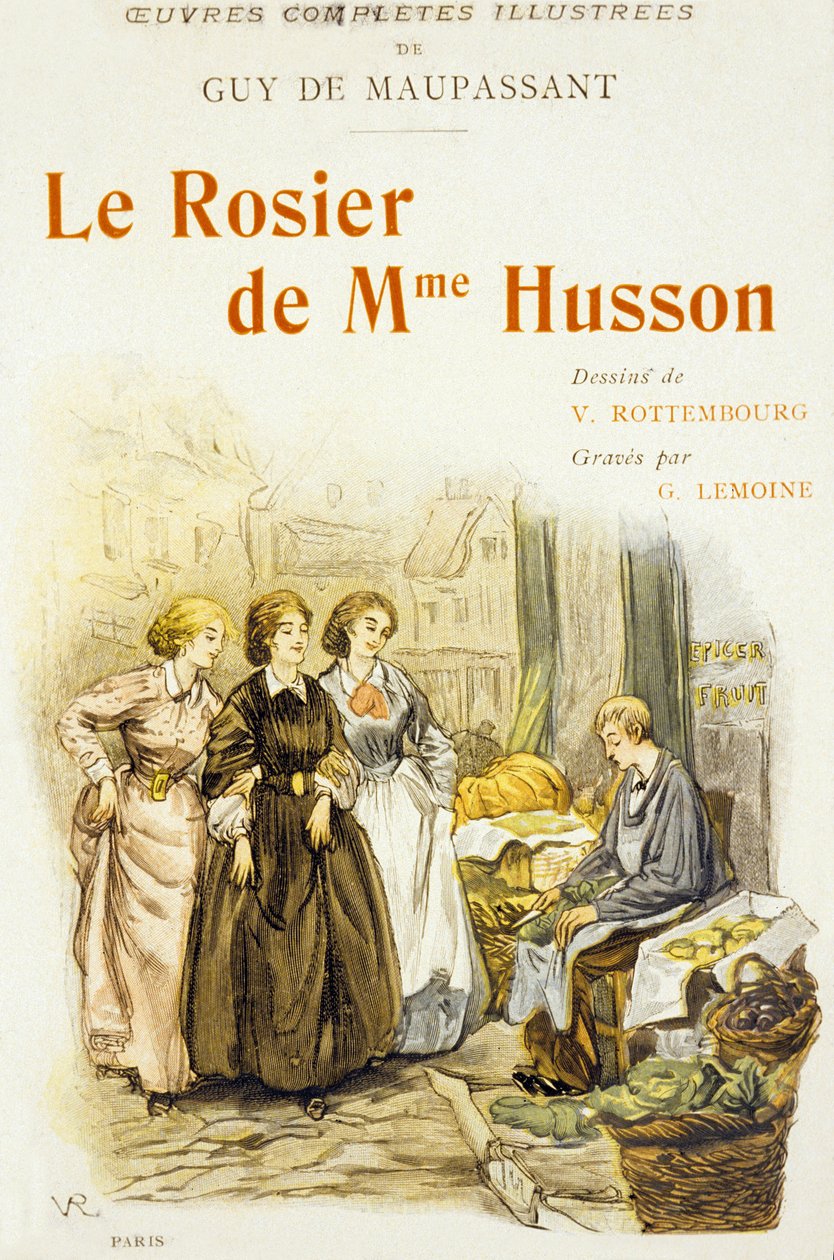 Forsiden af bogen "Le Rosier de Mme Husson" af Guy de Maupassant af Georges Lemoine
