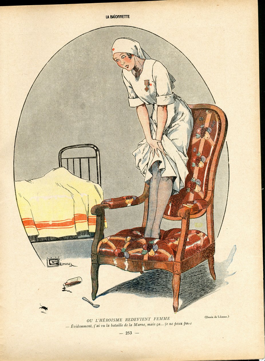 La Baionnette, farverig satire af Georges Leonnec