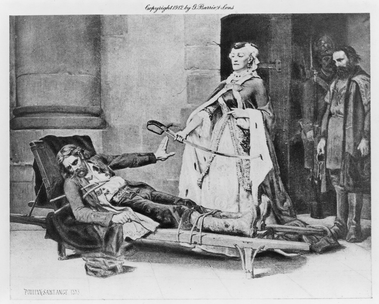 Tadeusz Kosciuszko nægtede sværd tilbudt af Catherine II, 1883 af Georges Louis Poilleux Saint Ange
