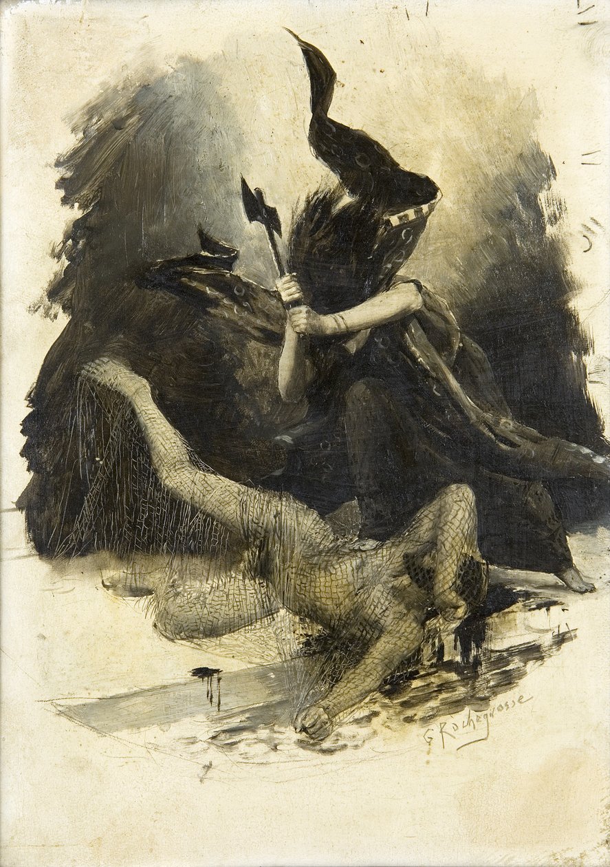 Antik kampscene, ca.1880 af Georges Marie Rochegrosse