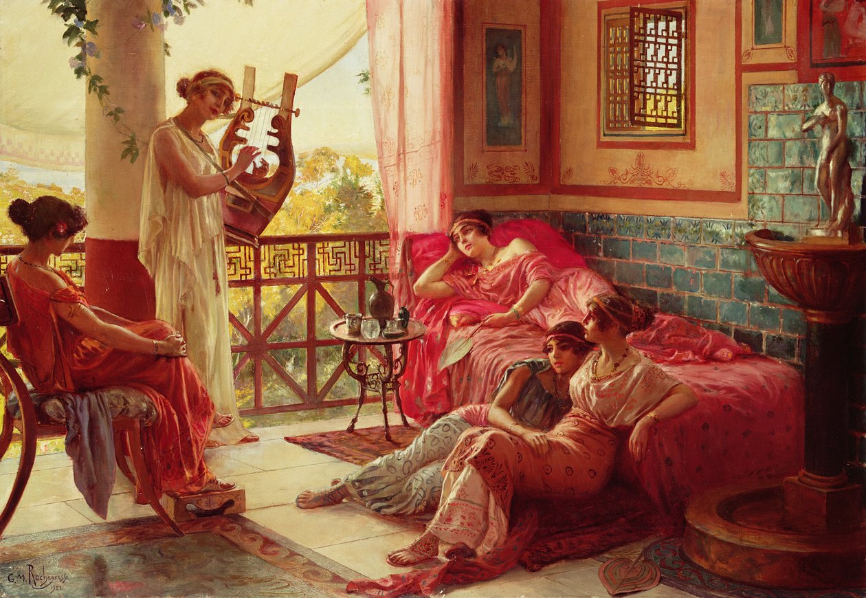 Lyrespilleren af Georges Marie Rochegrosse