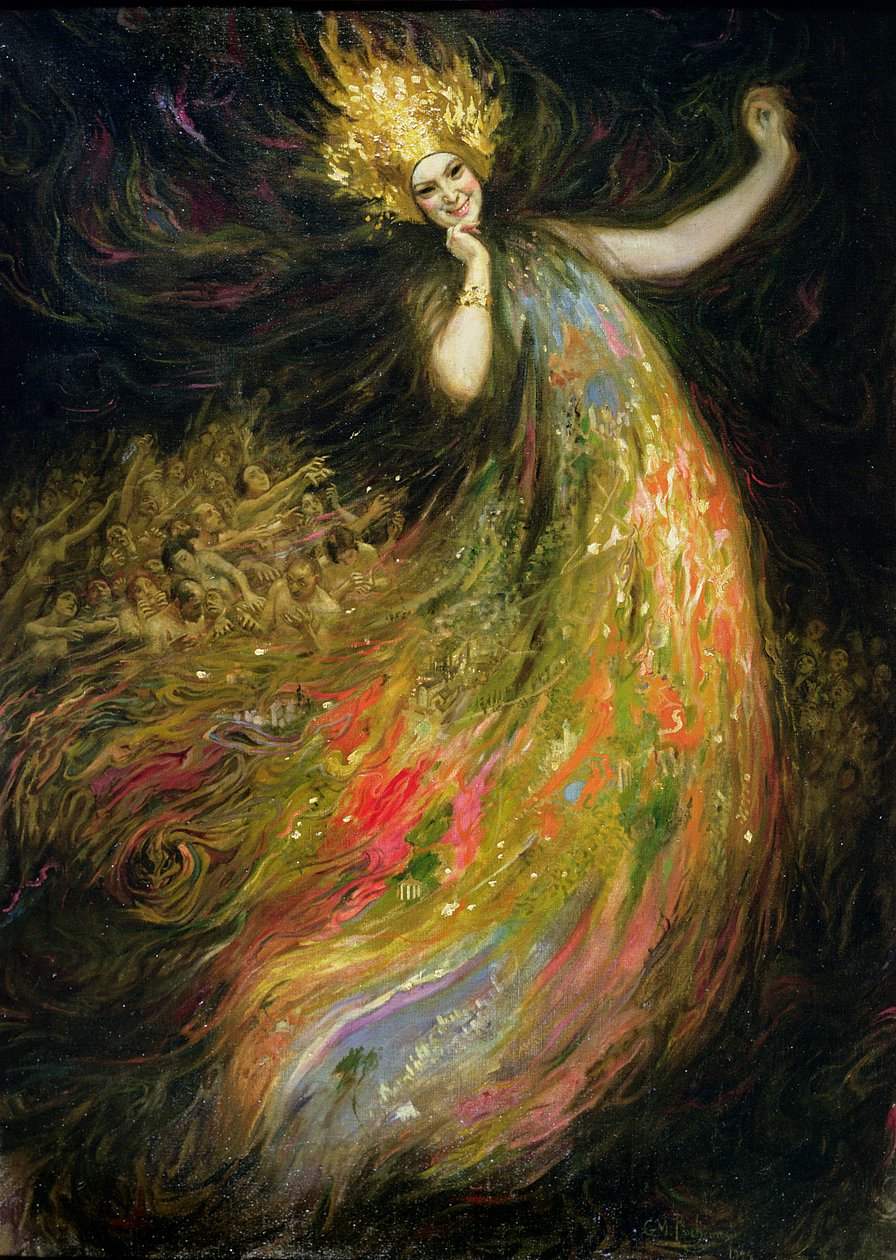 The Pursuit of the Maya, 1924 af Georges Marie Rochegrosse