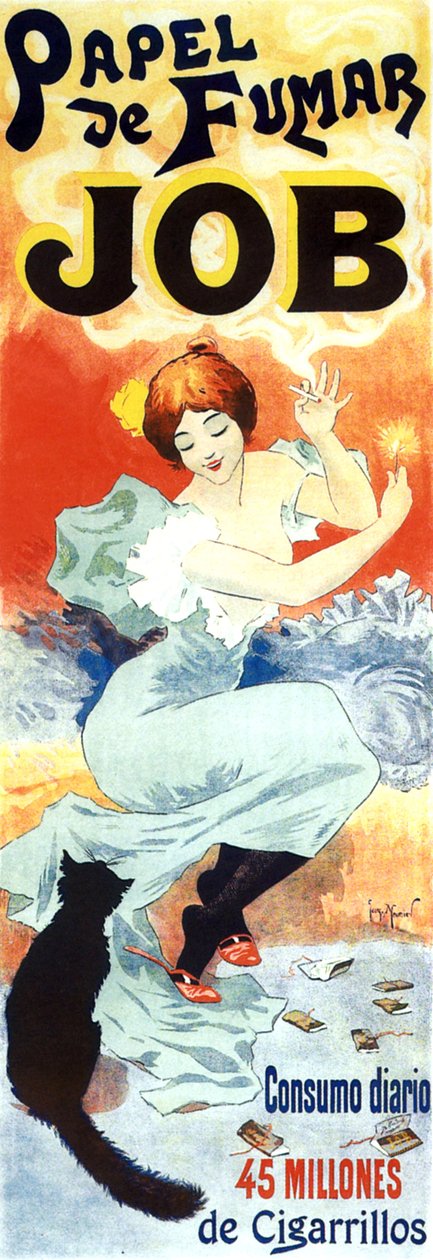 Reklameplakat for Job cigaretpapir, i 1894 (plakat) af Georges Meunier