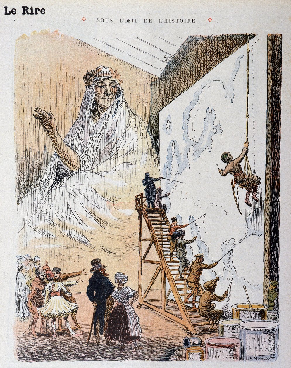 Europa. Tegning af Georges Meunier (1869-1942). I "" Le Rire Rouge"" af Georges Meunier