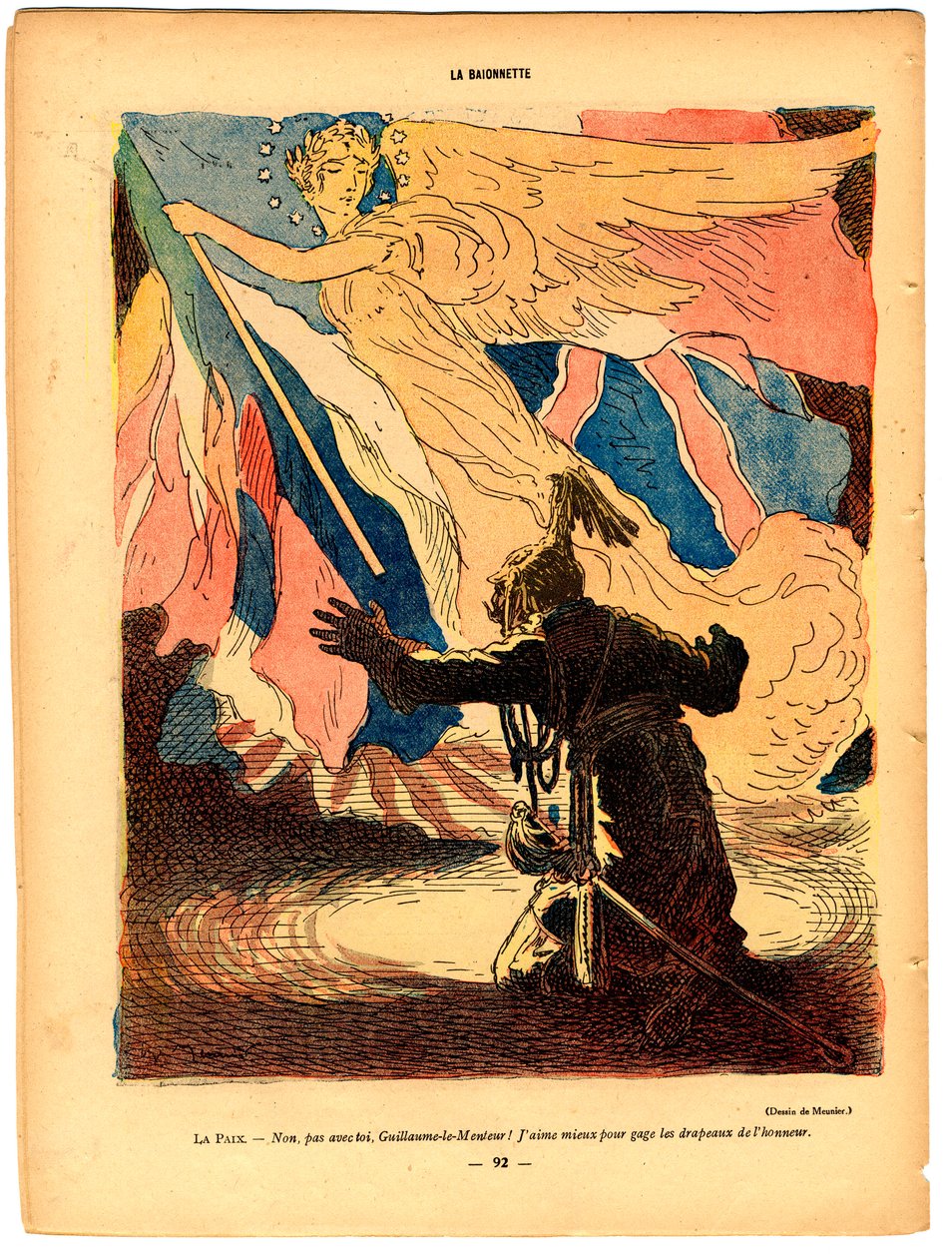 Bajonetten, satirisk i farver af Georges Meunier