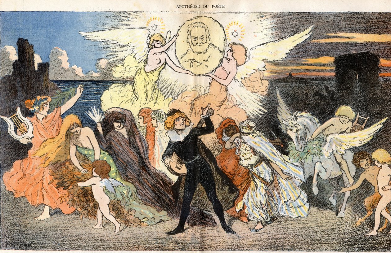 Digterens apoteose, en hommagea Victor Hugo (1802-1885) til fejringen af 100-året for hans fødsel af Georges Meunier