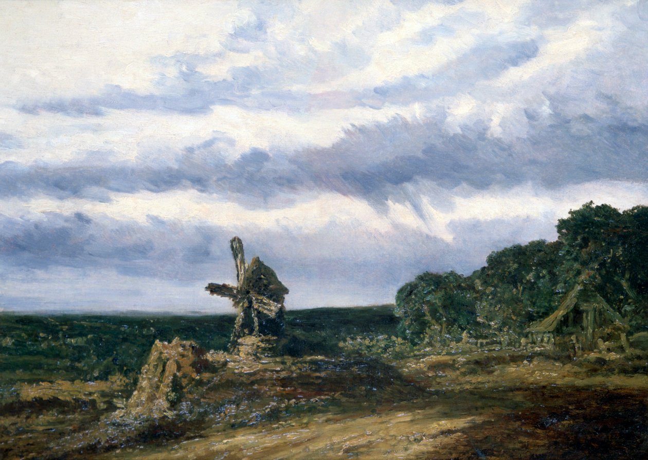Landskab med en mølle, c1783-1843 af Georges Michel