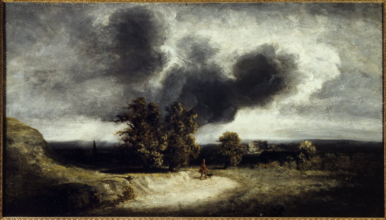 Paysage des environs de Paris, ca. 1830 (olie på lærred) af Georges Michel