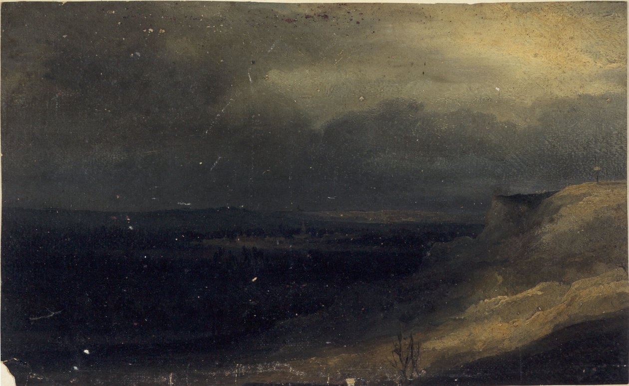 Formodet udsigt over Montmartre, ca. 1830 (maleri) af Georges Michel