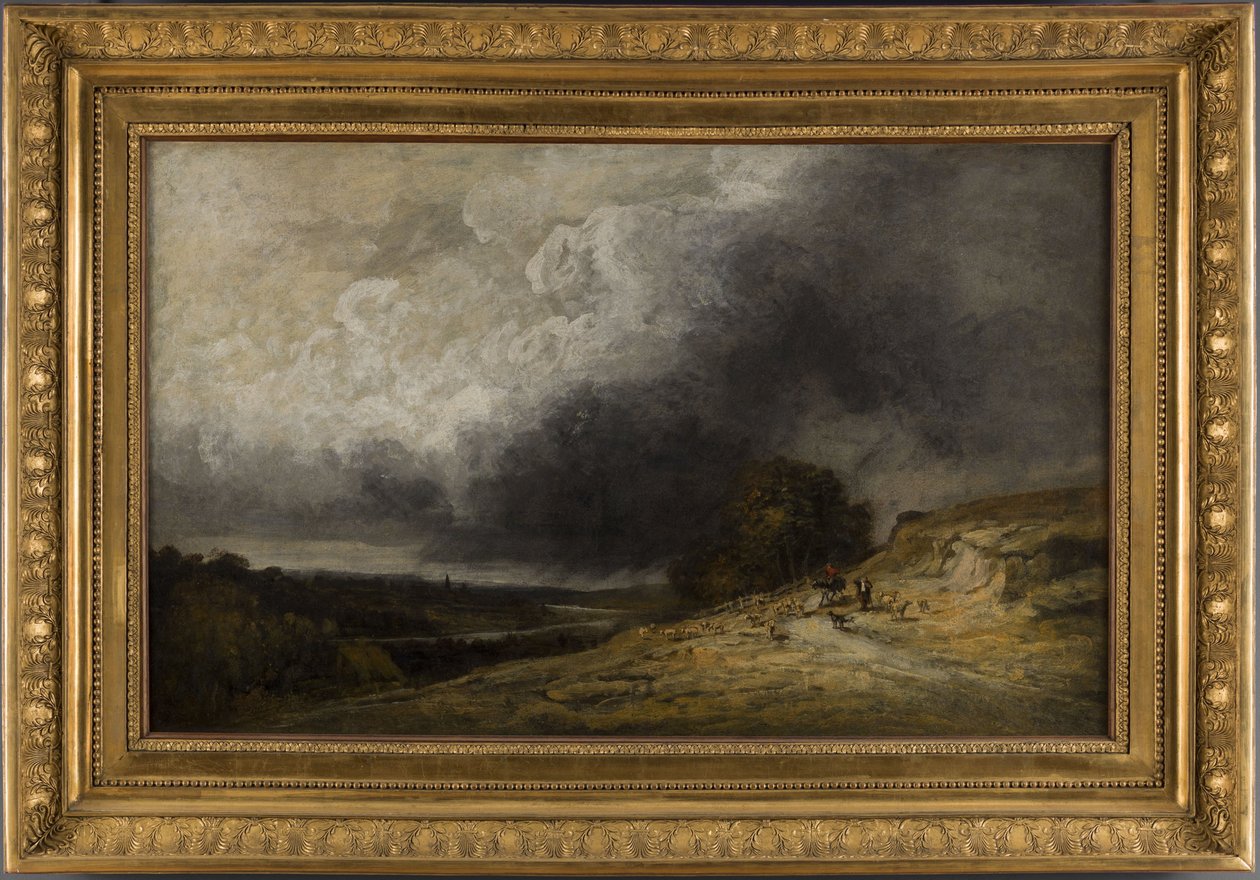 Flokken i stormen, mellem 1796 og 1843 (olie) af Georges Michel