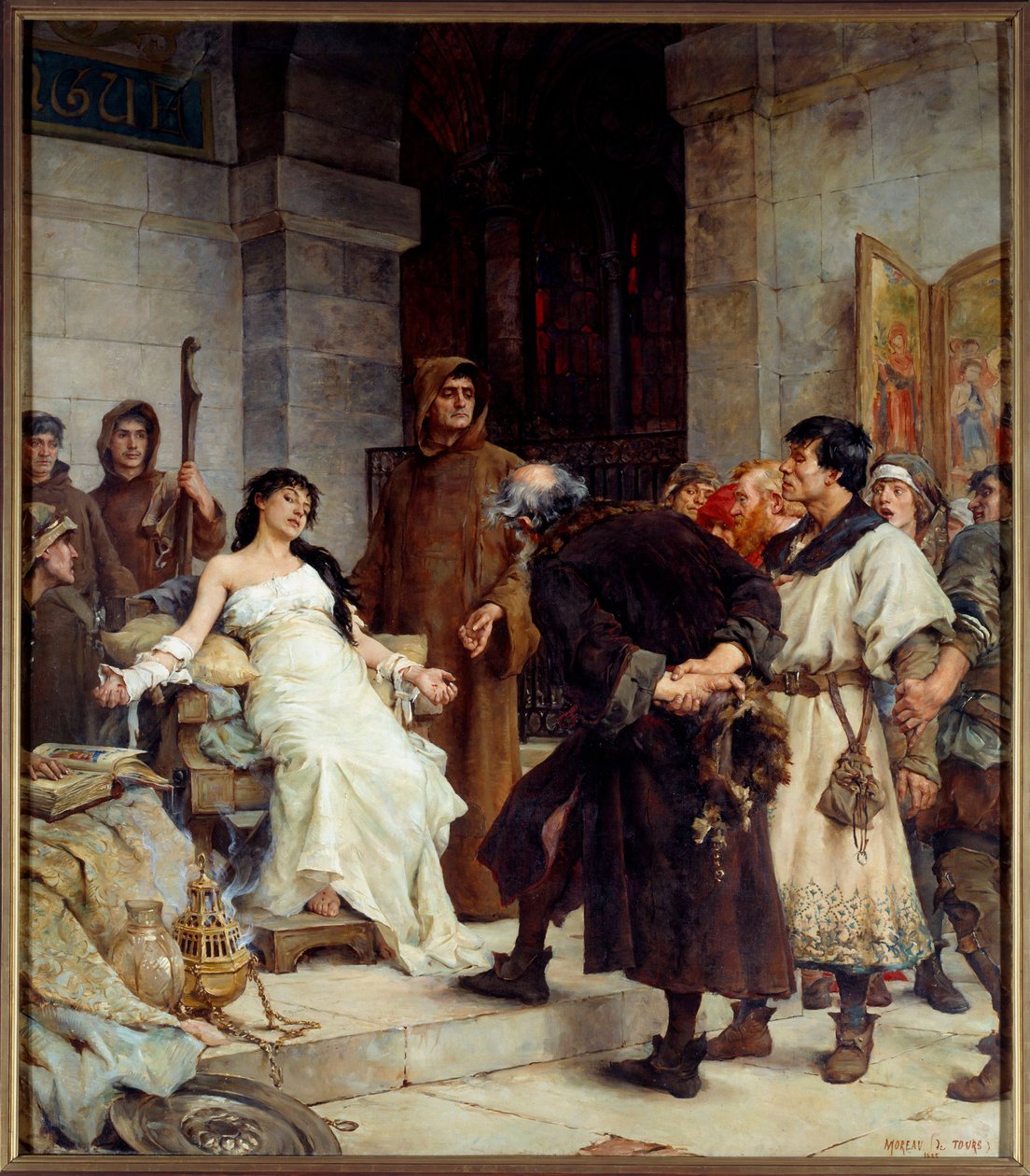 Et stigma i middelalderen Maleri af Georges Moreau de Tours (1848-1901) 1885 Søn. 2,6x3 m Musee des Beaux Arts Nantes af Georges Moreau de Tours
