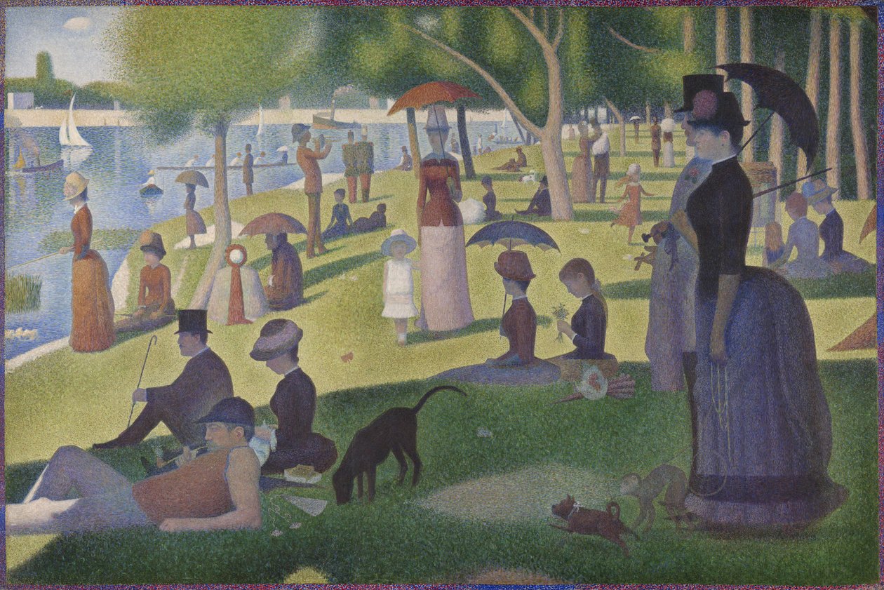 En søndag på La Grande Jatte, 1884-86 af Georges Pierre Seurat