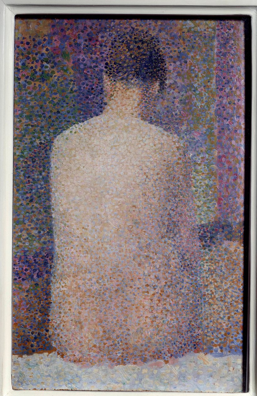 Bagpåliggende maleri af Georges Seurat (1859-1891) 1887 søn. 0,24x1,55 m Paris, musee d