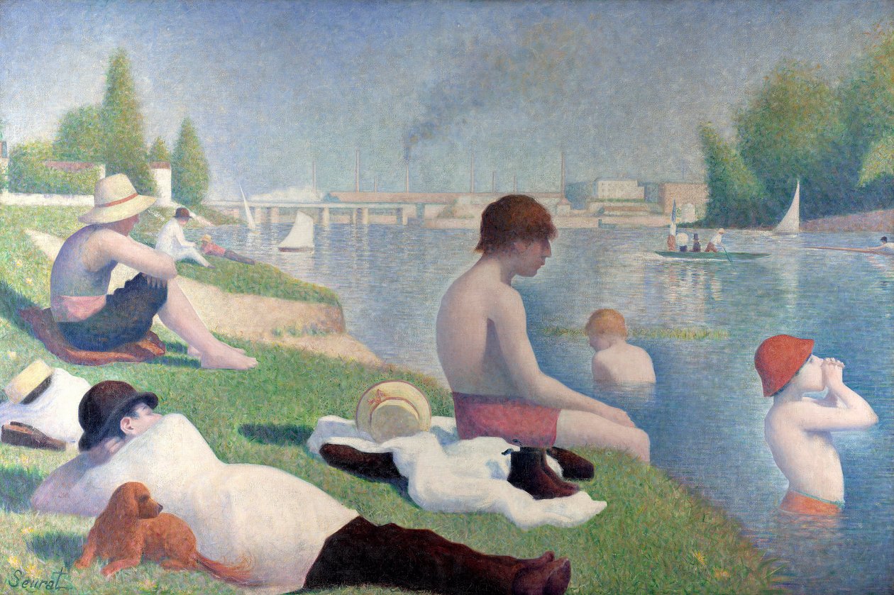 Badende ved Asnières af Georges Pierre Seurat