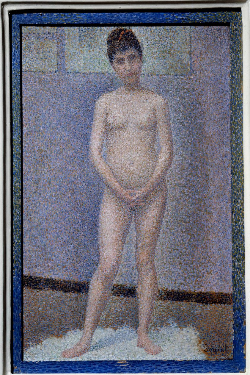 Ansigtssættende maleri af Georges Seurat (1859-1891) af Georges Pierre Seurat