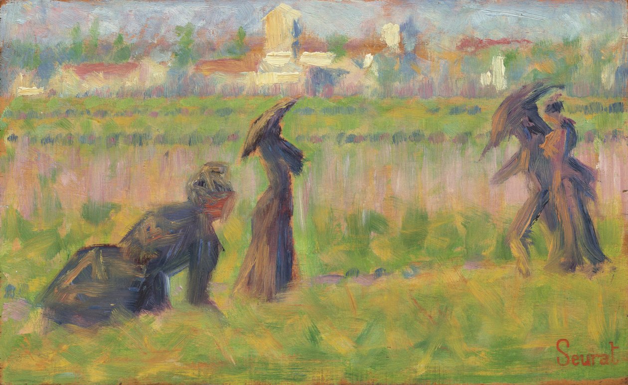 Figurer i et Landskab, ca. 1883. af Georges Pierre Seurat