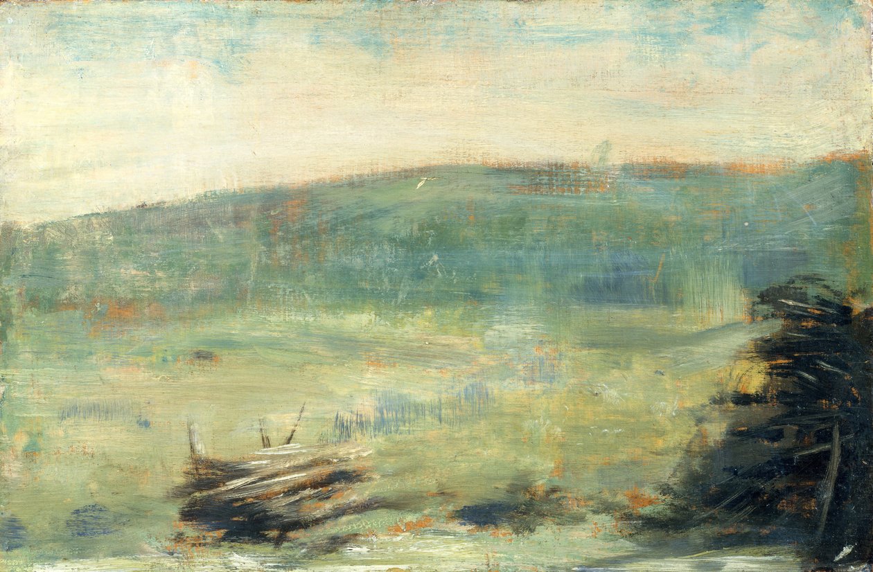 Landskab ved Saint-Ouen, 1878 eller 1879. af Georges Pierre Seurat