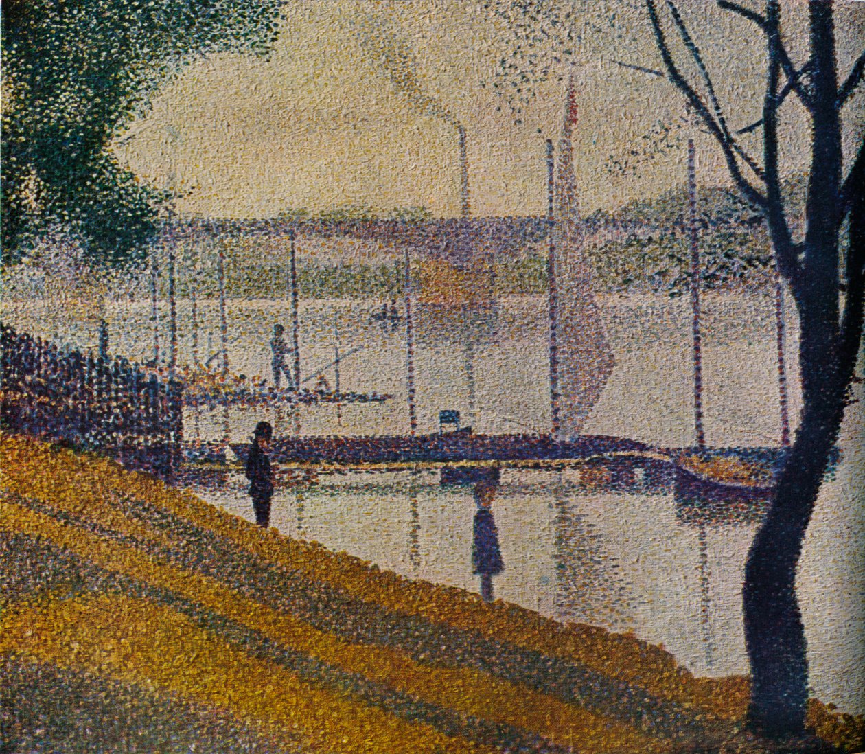 Courbevoie-broen, 1886 af Georges Pierre Seurat